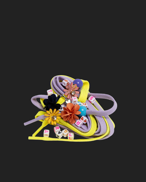 Charm Shoelaces Yellow/Purple