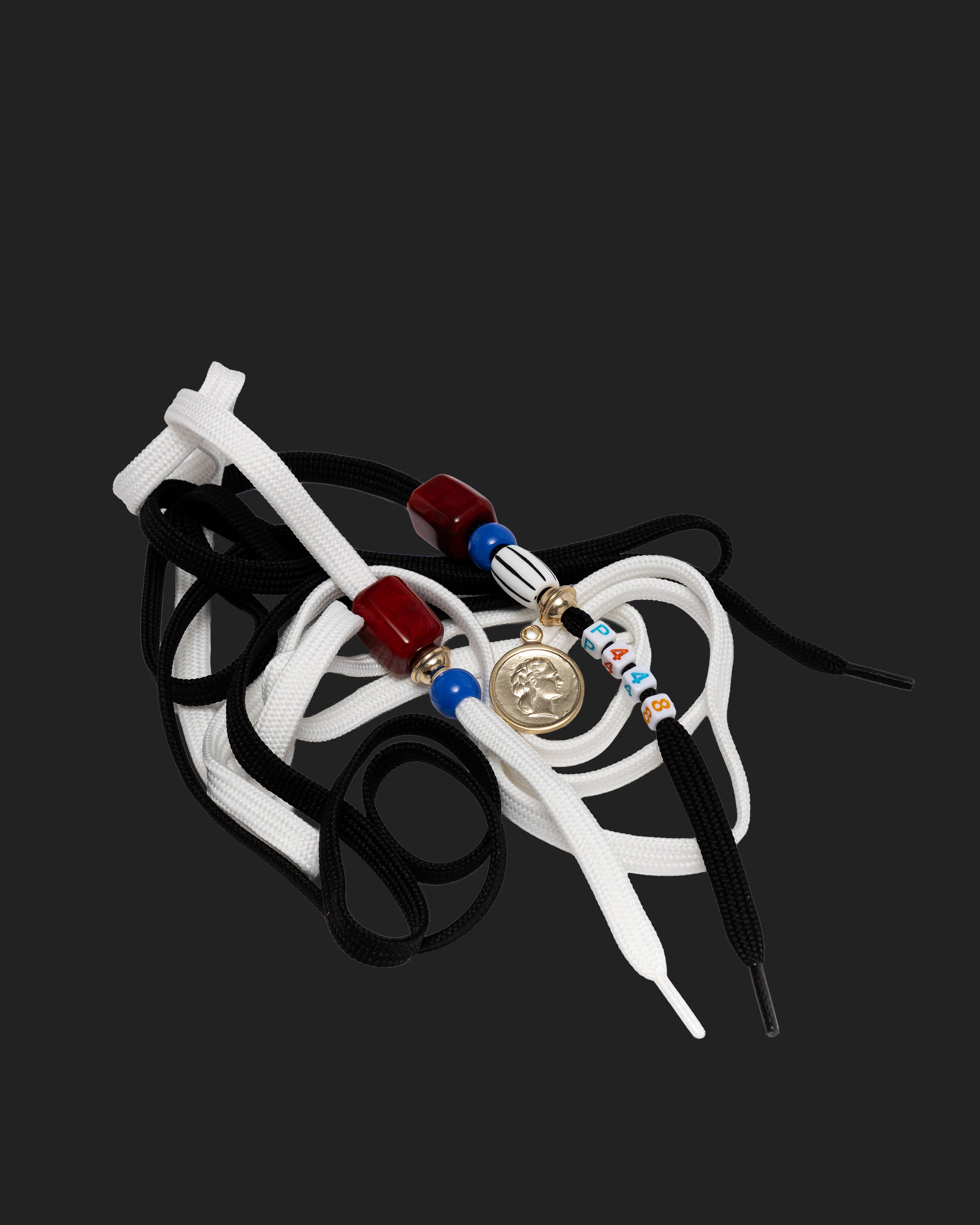 Charm Shoelaces White/Black