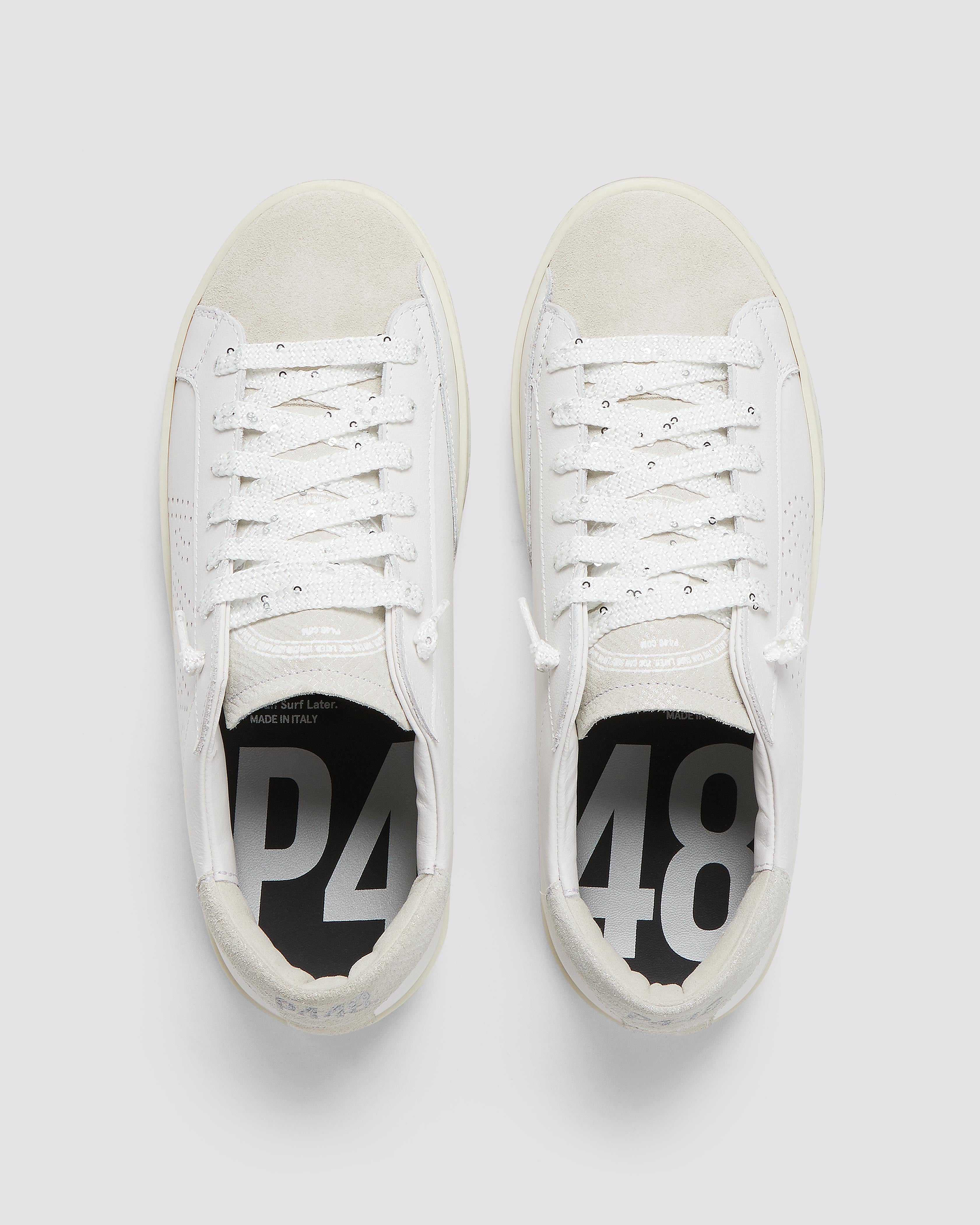 John Recycled White/Silver Sneaker – P448