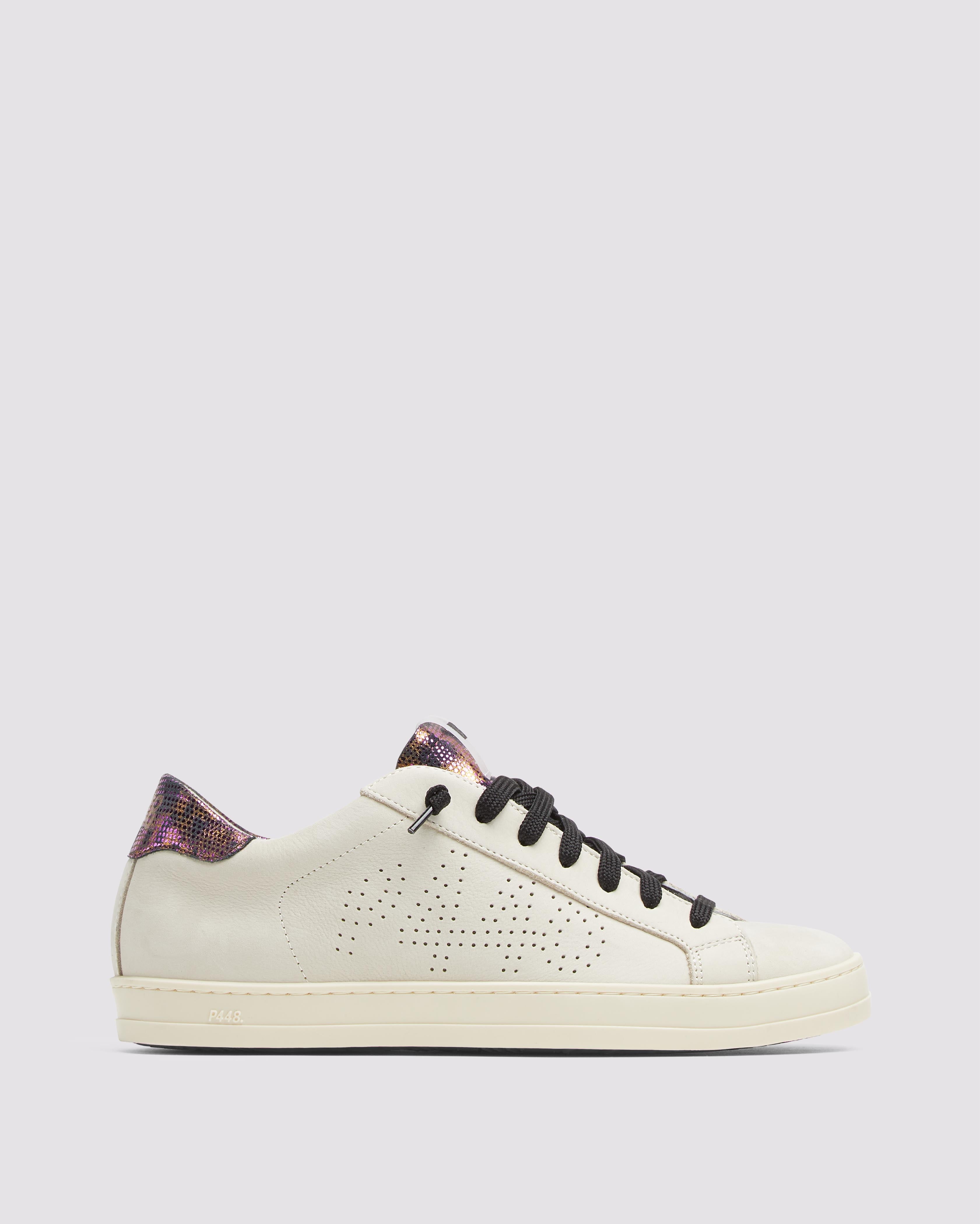 John Nest/Sand - Women's Low-Top Leather Sneaker – P448