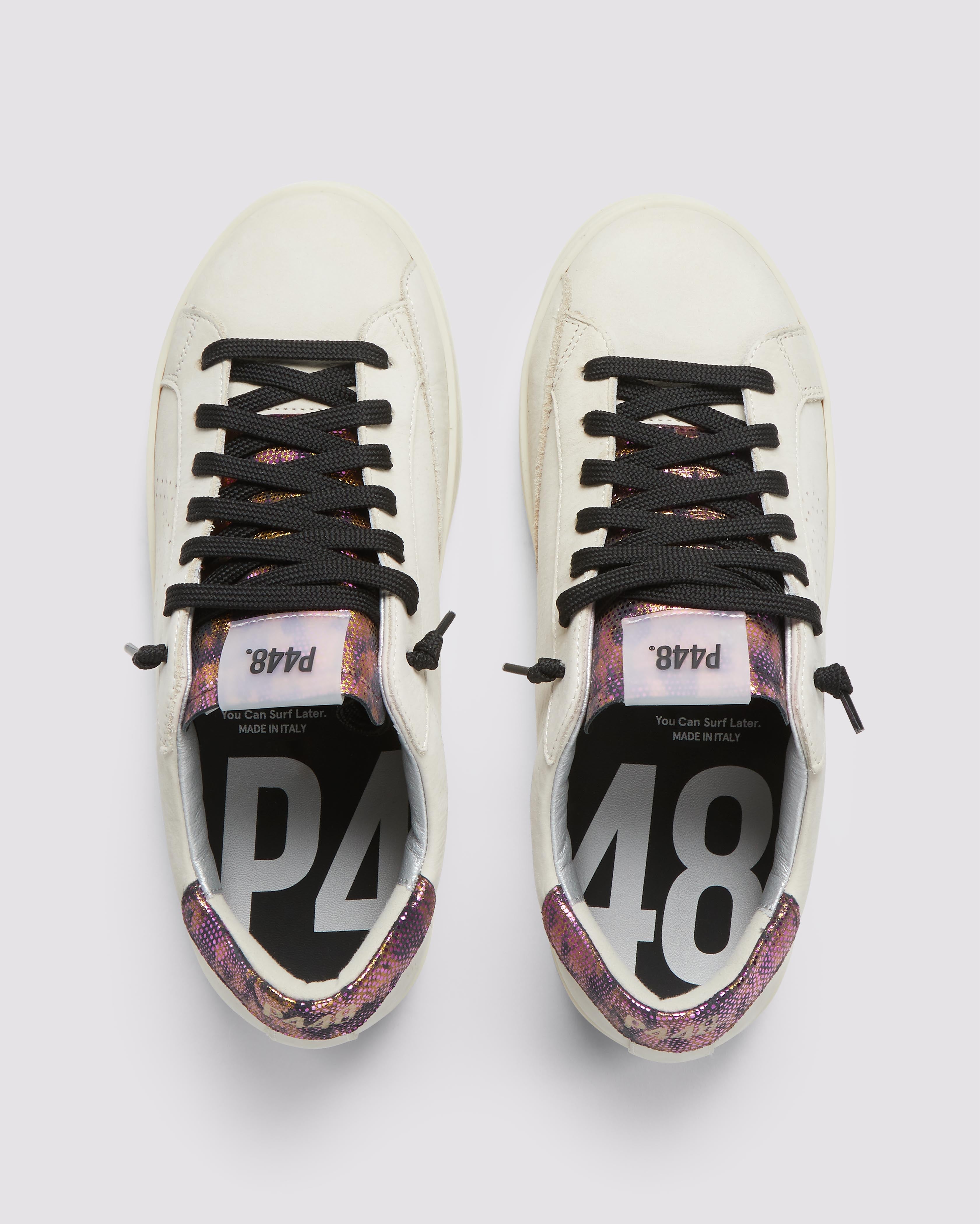 John Nest/Sand - Women's Low-Top Leather Sneaker – P448