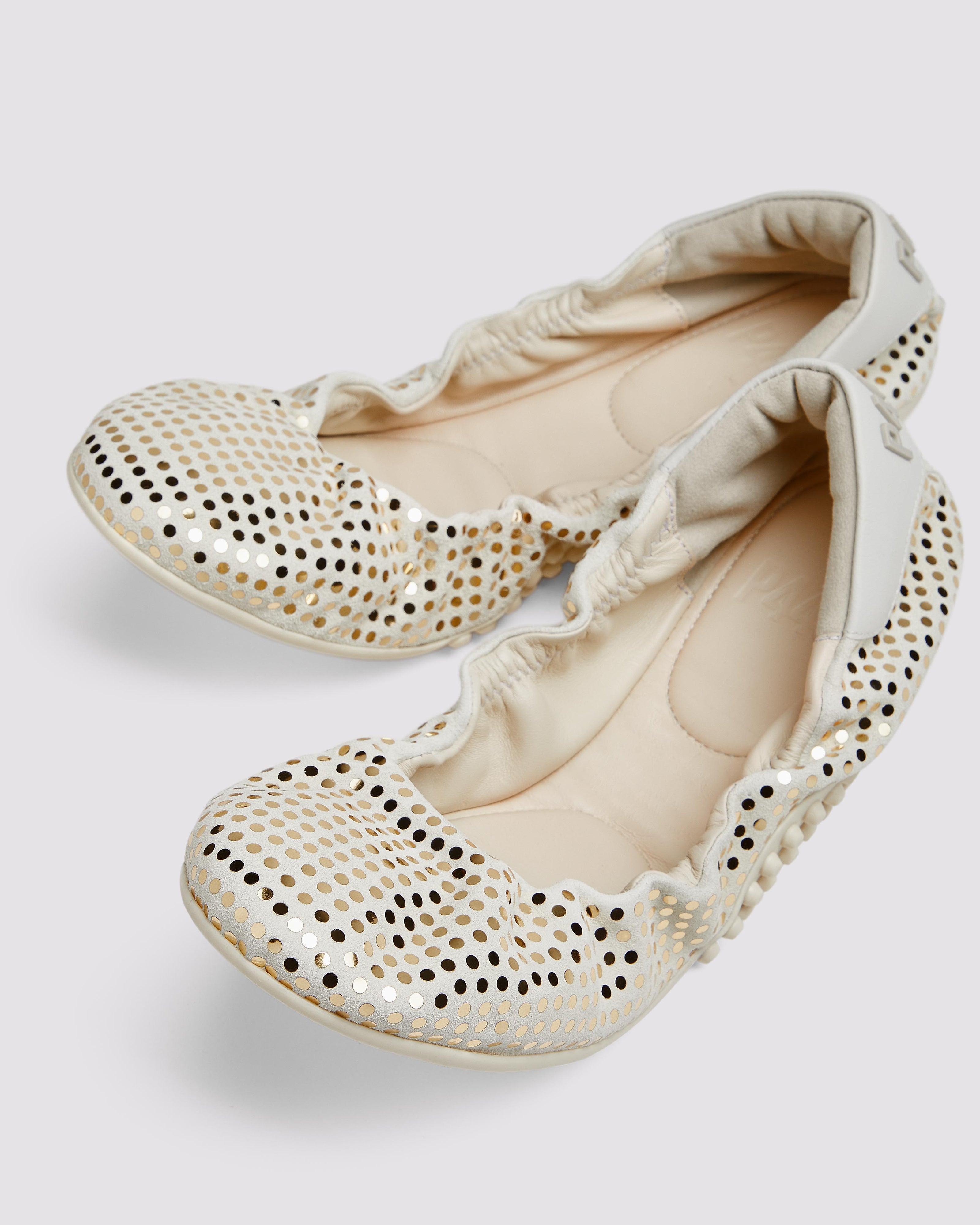 Stella Gold - Women's Low-Top Paillettes Ballet Flats P448 Stella Gold - Women's Low-Top Paillettes Ballet Flats P448