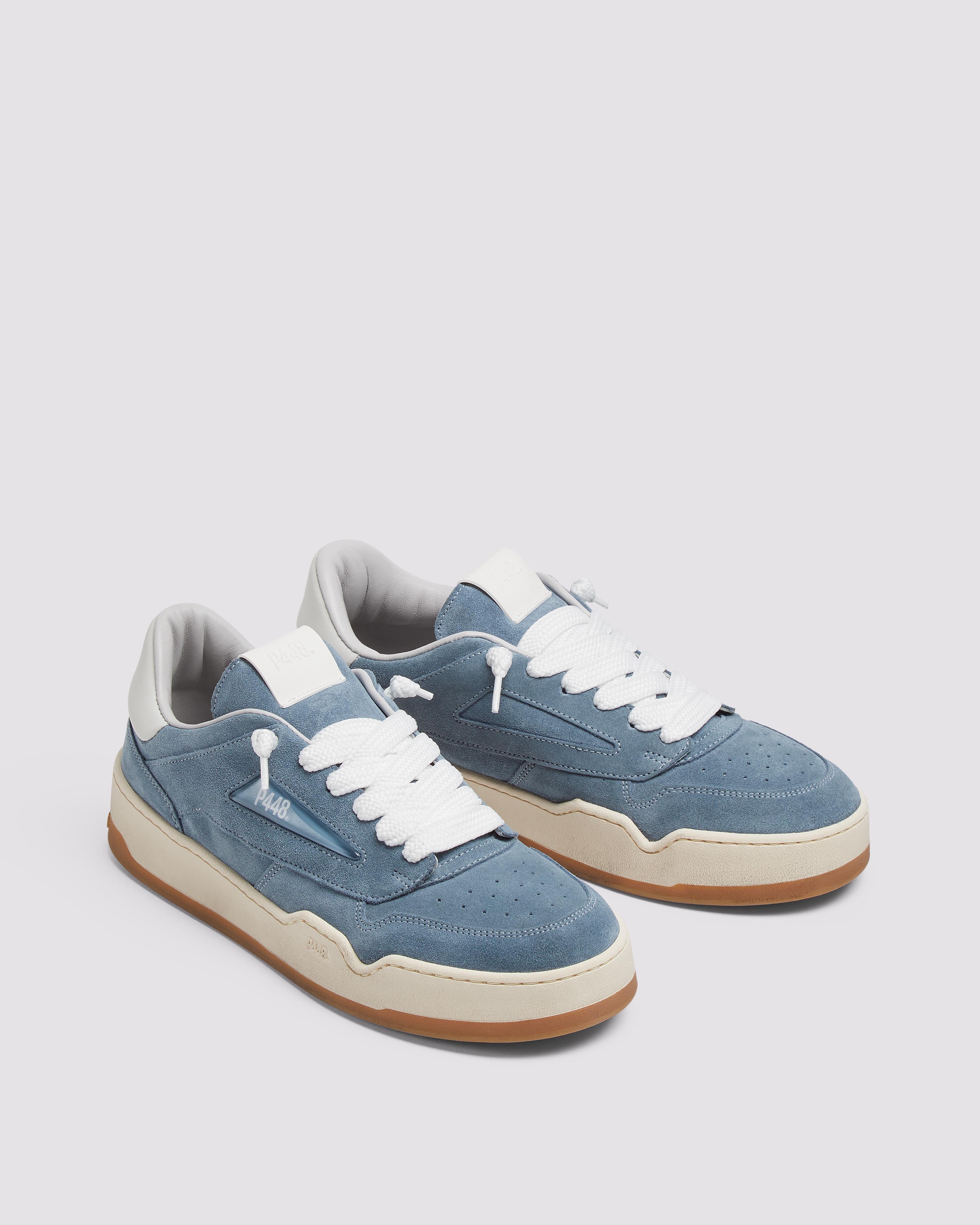 Brixton Storm - Low-Top Blue Suede Sneaker – P448