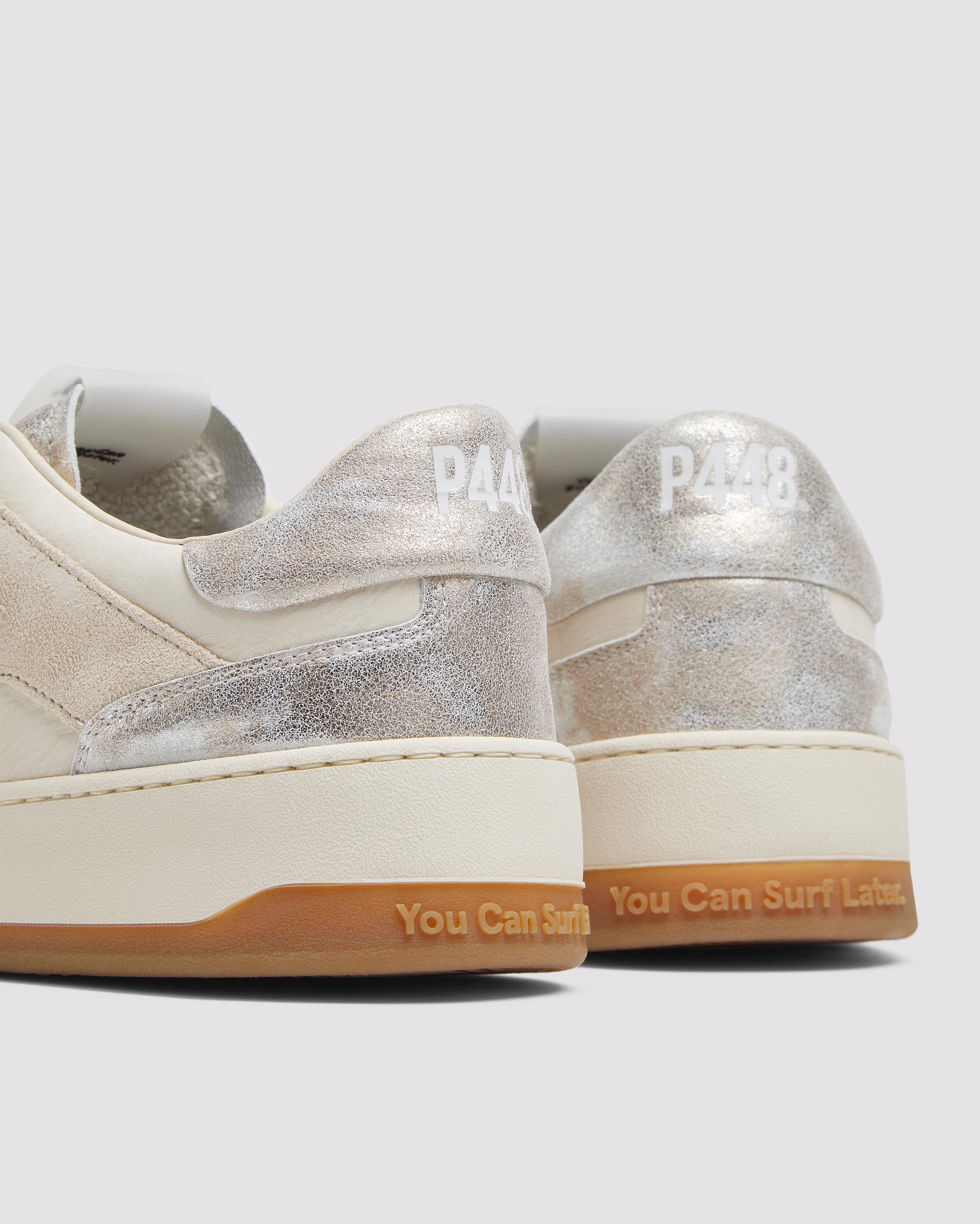 Brixton Metallico - Women's Low-Top Metallic Leather Sneaker – P448