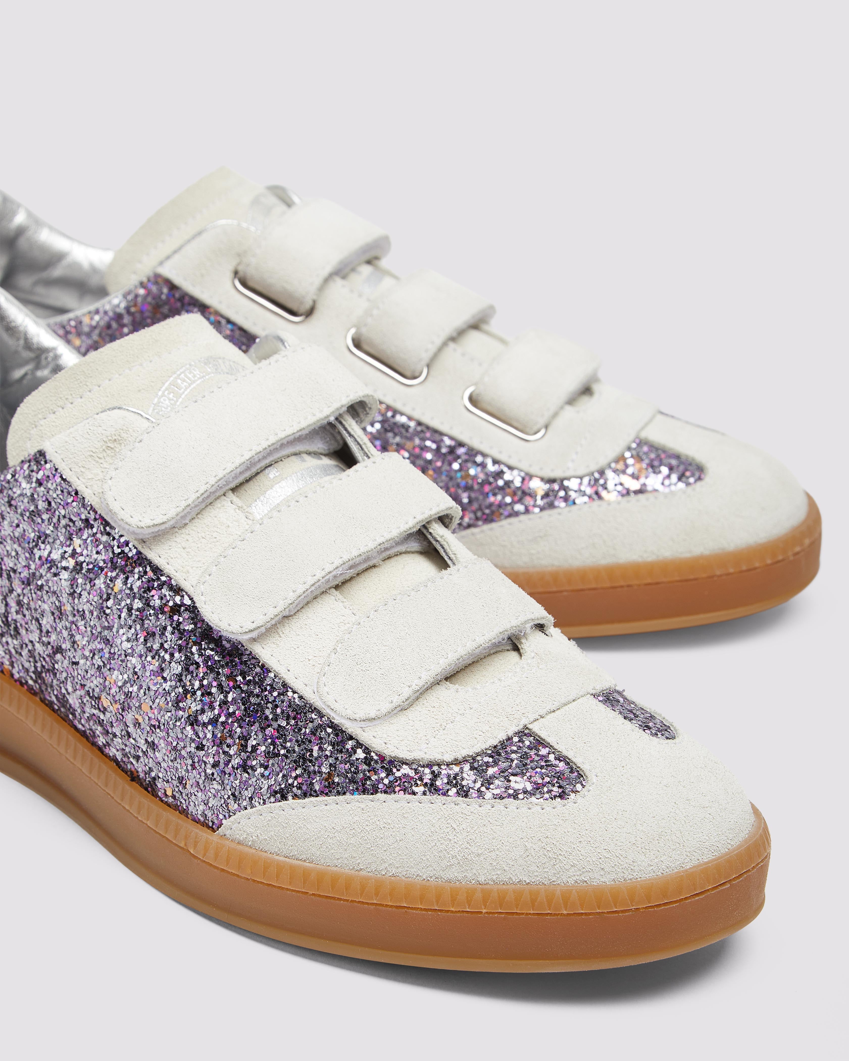 Capri Glitter/Purple - Women's Low-Top Glitter Sneaker – P448