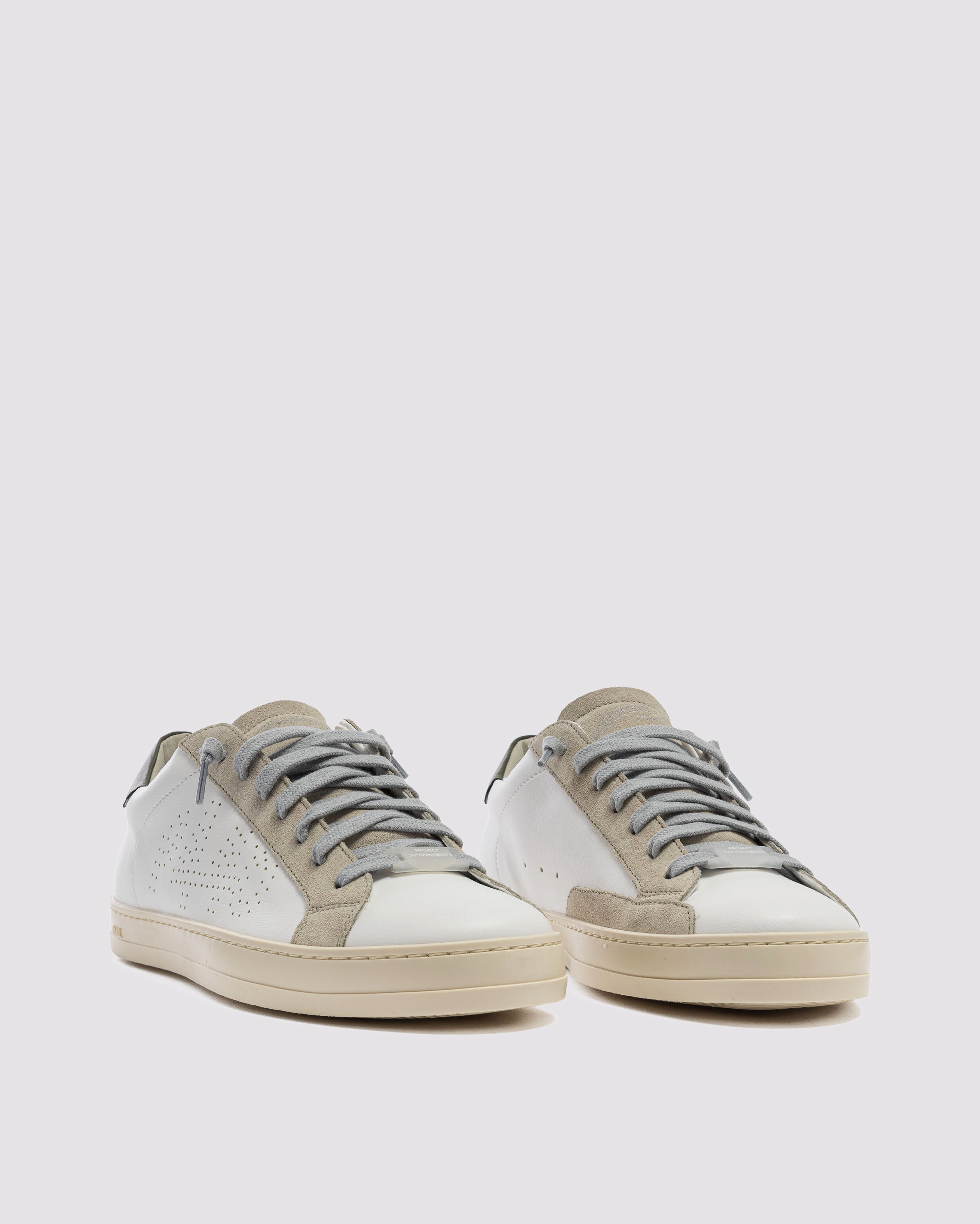 John Recycled White/Green - Low-Top Sustainable Sneaker – P448