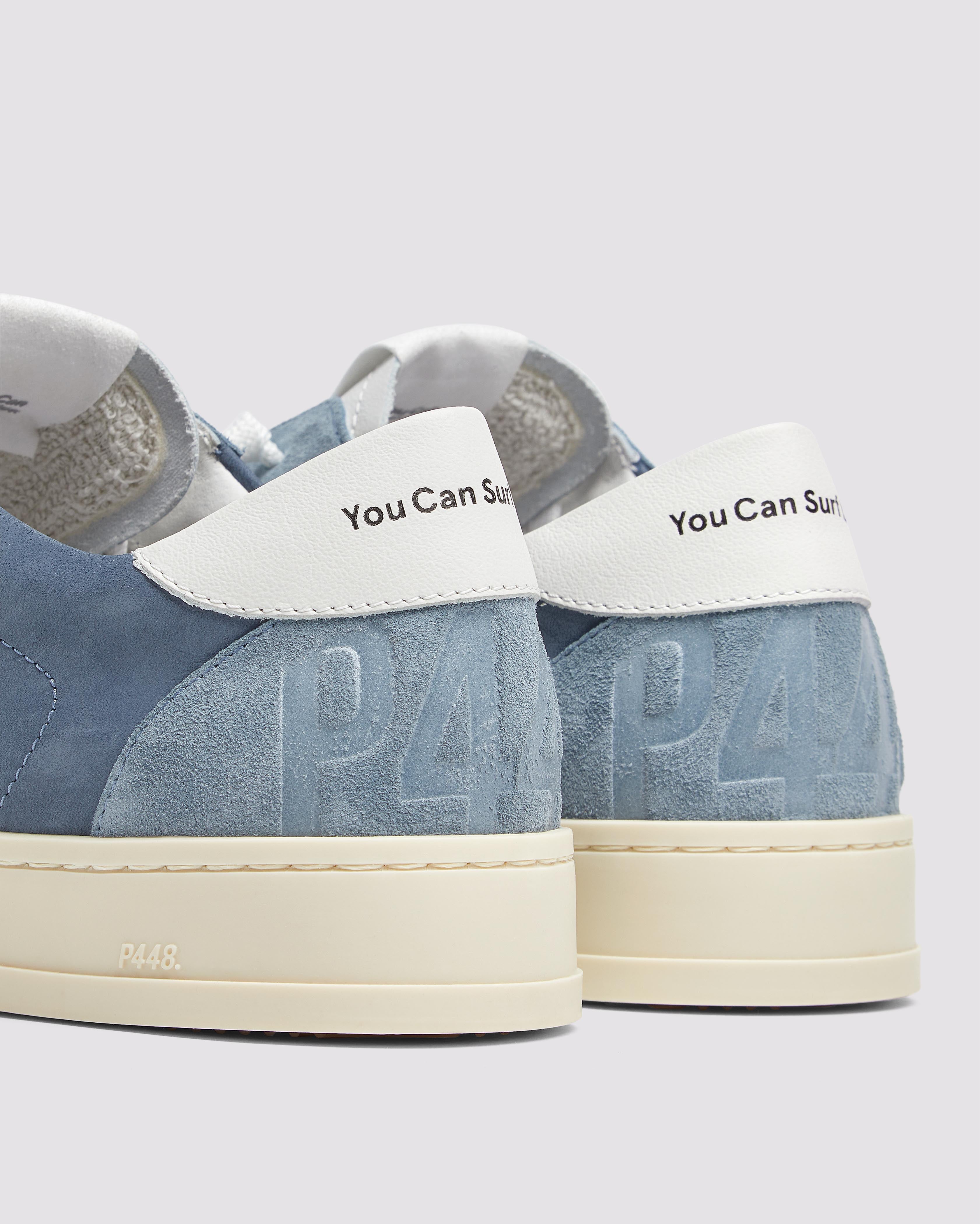 Jack Storm - Men's Low-Top Blue Nubuck Leather Sneaker – P448