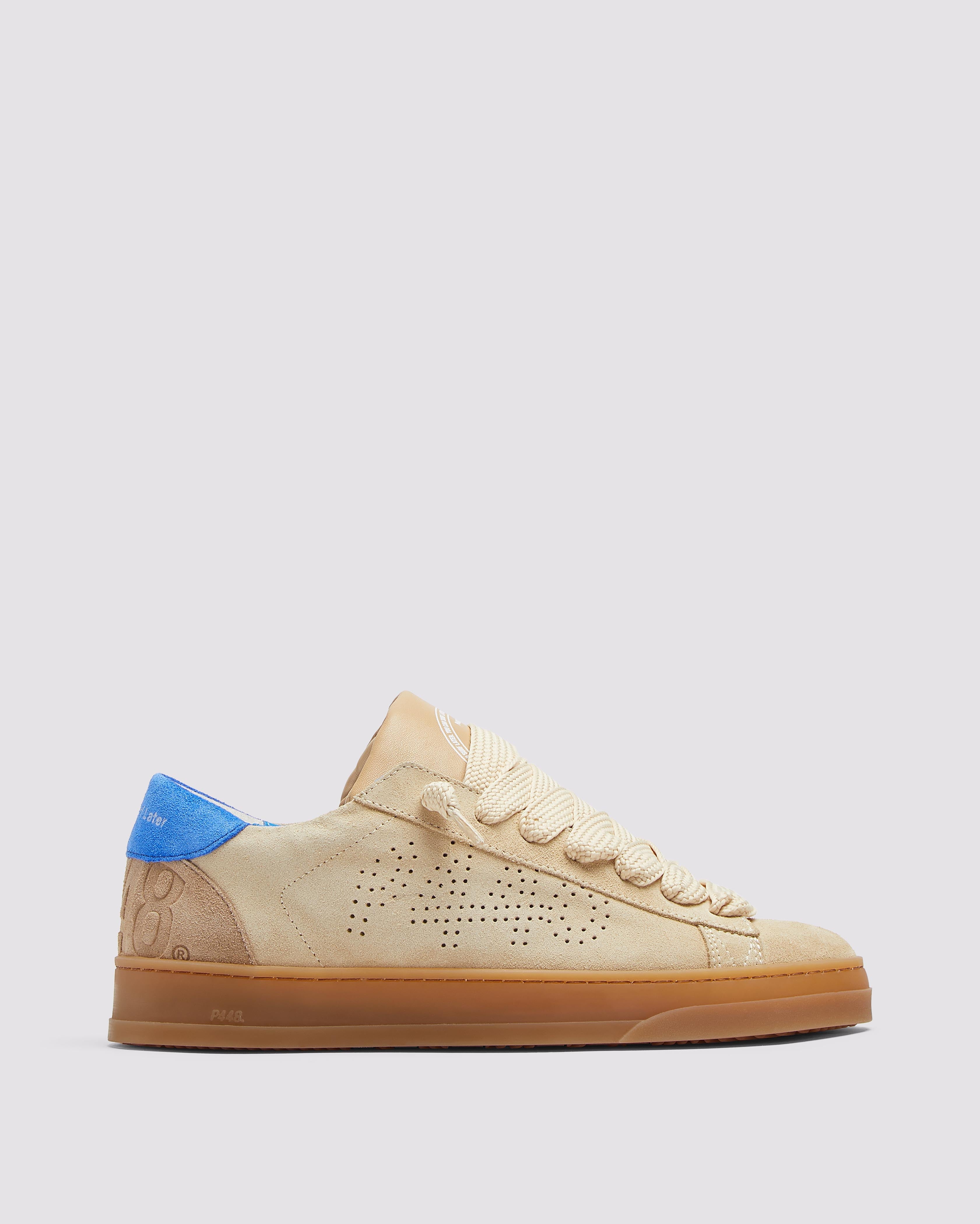 トップス mj Jack White/Burgundy - Men's Leather Low-Top Sneaker – P448®