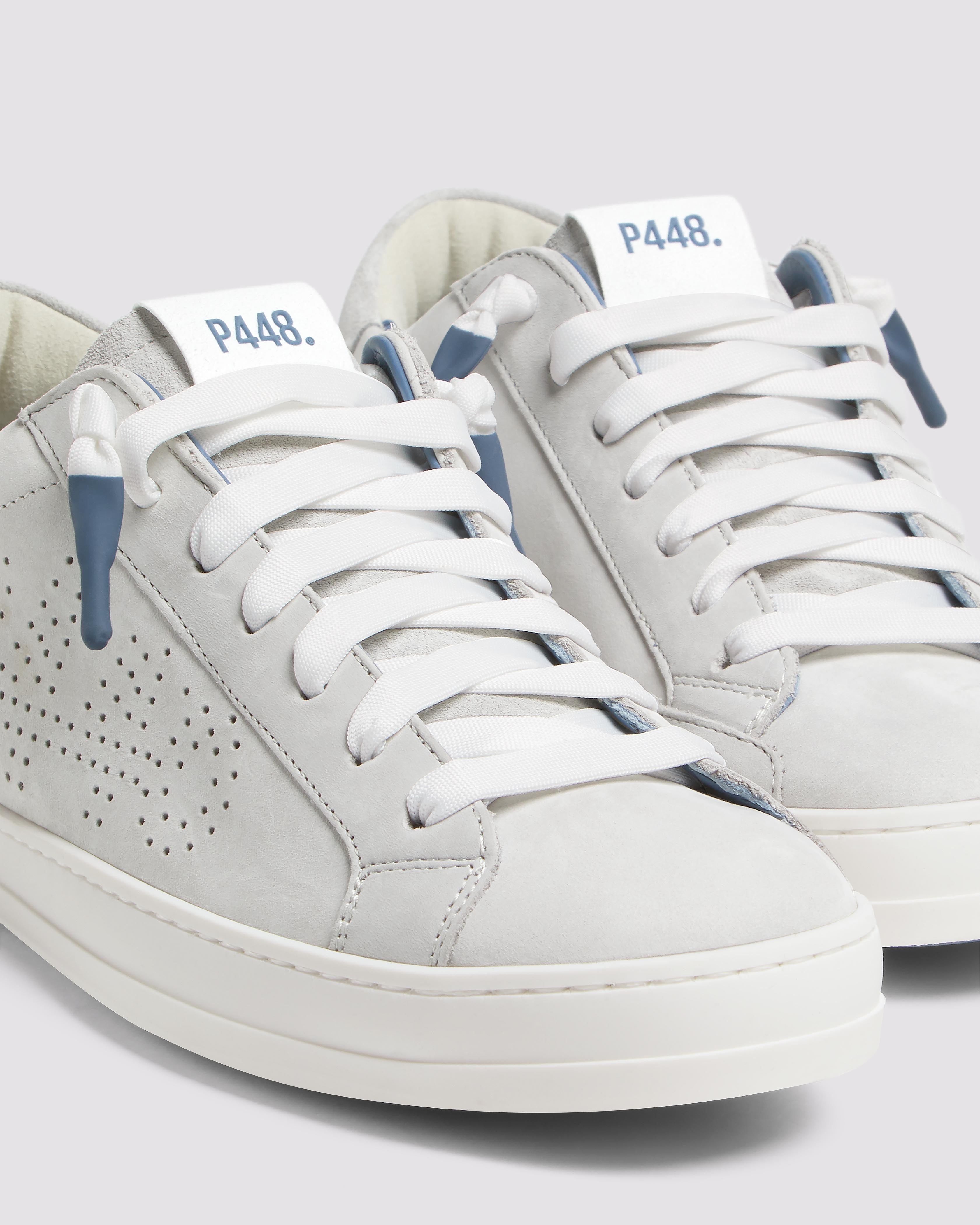 John Slate - Men's Low-Top Grey Nubuck Leather Sneaker – P448