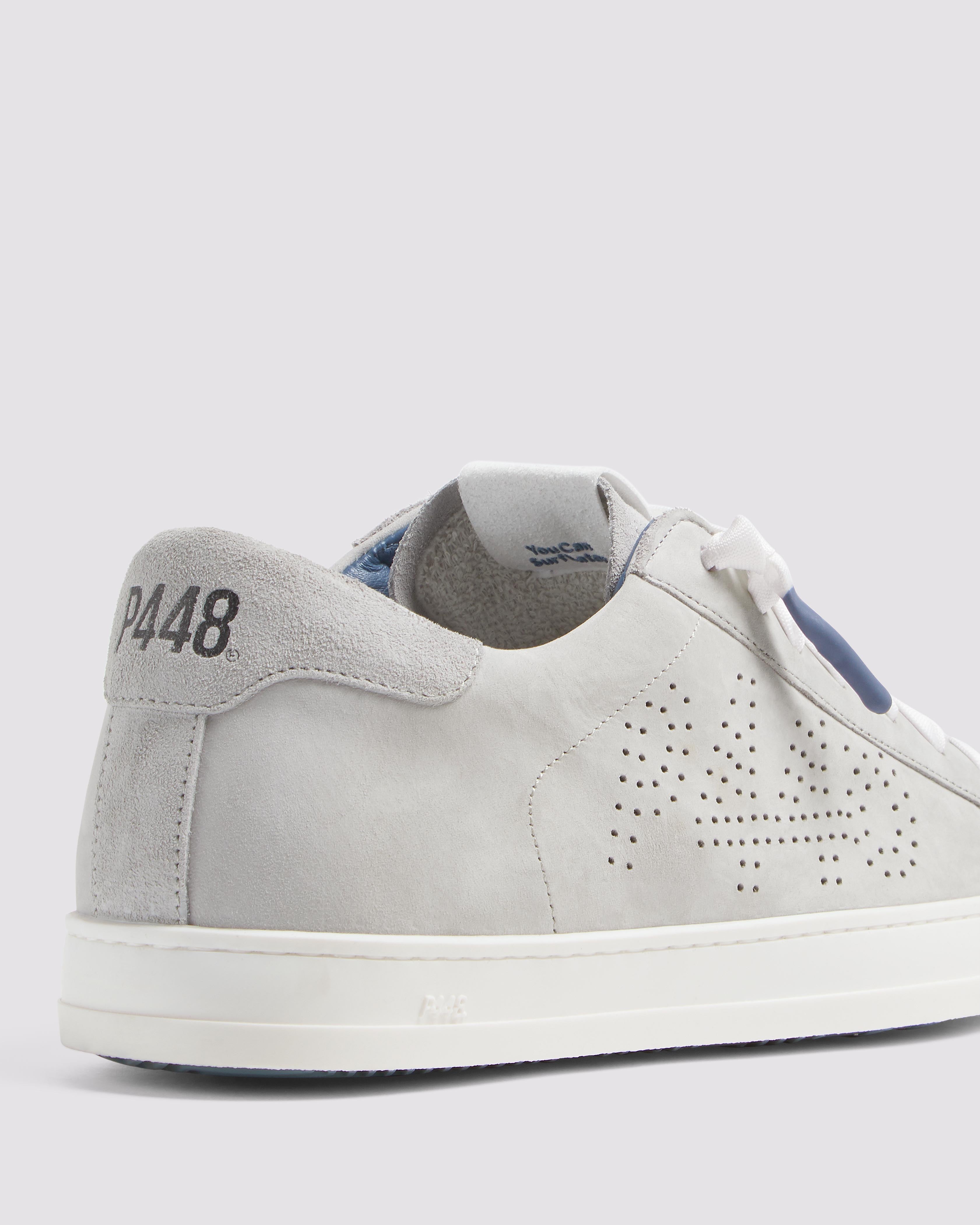 John Slate - Men's Low-Top Grey Nubuck Leather Sneaker – P448