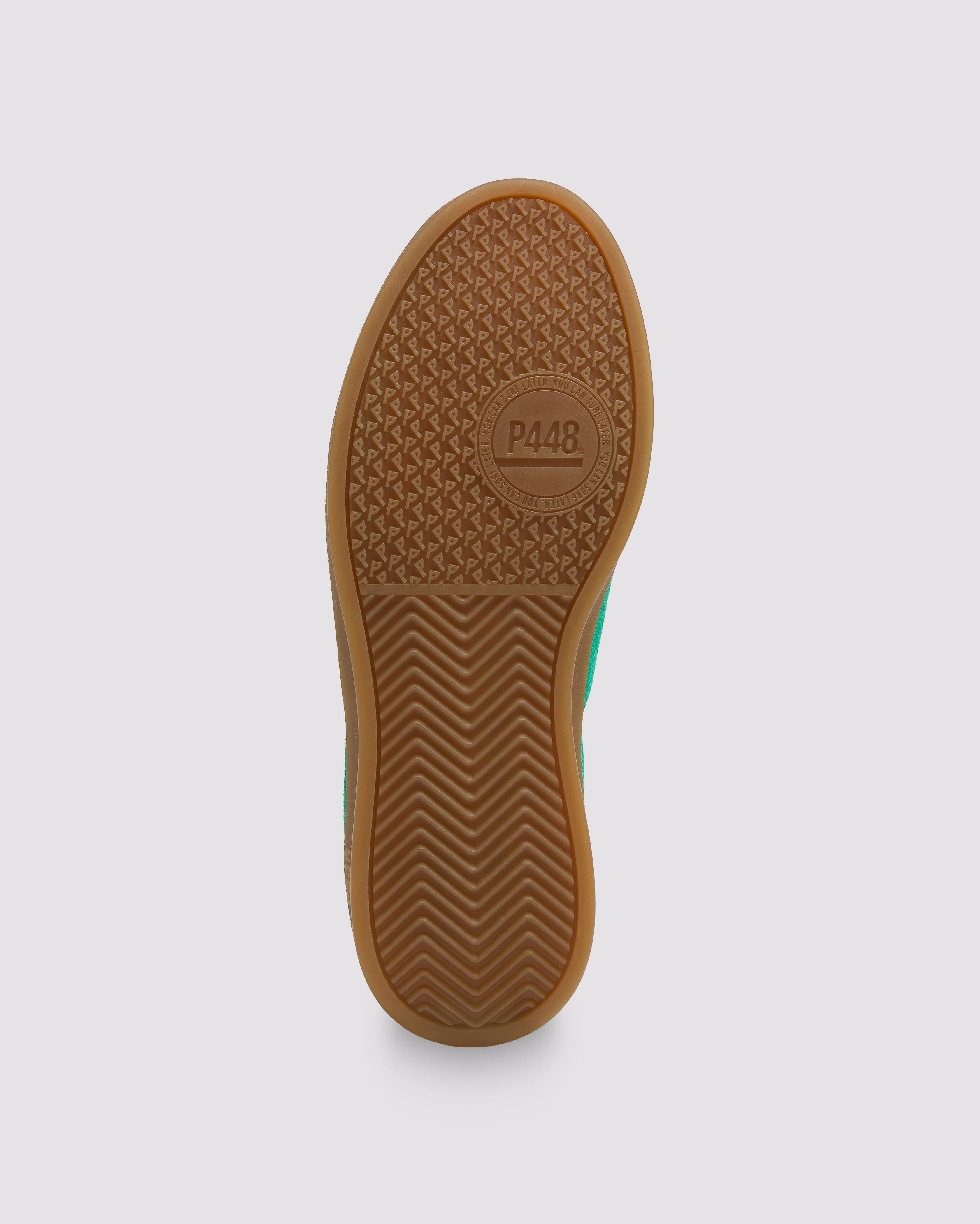 Monza Green - Low-Top All Green Suede Sneaker – P448