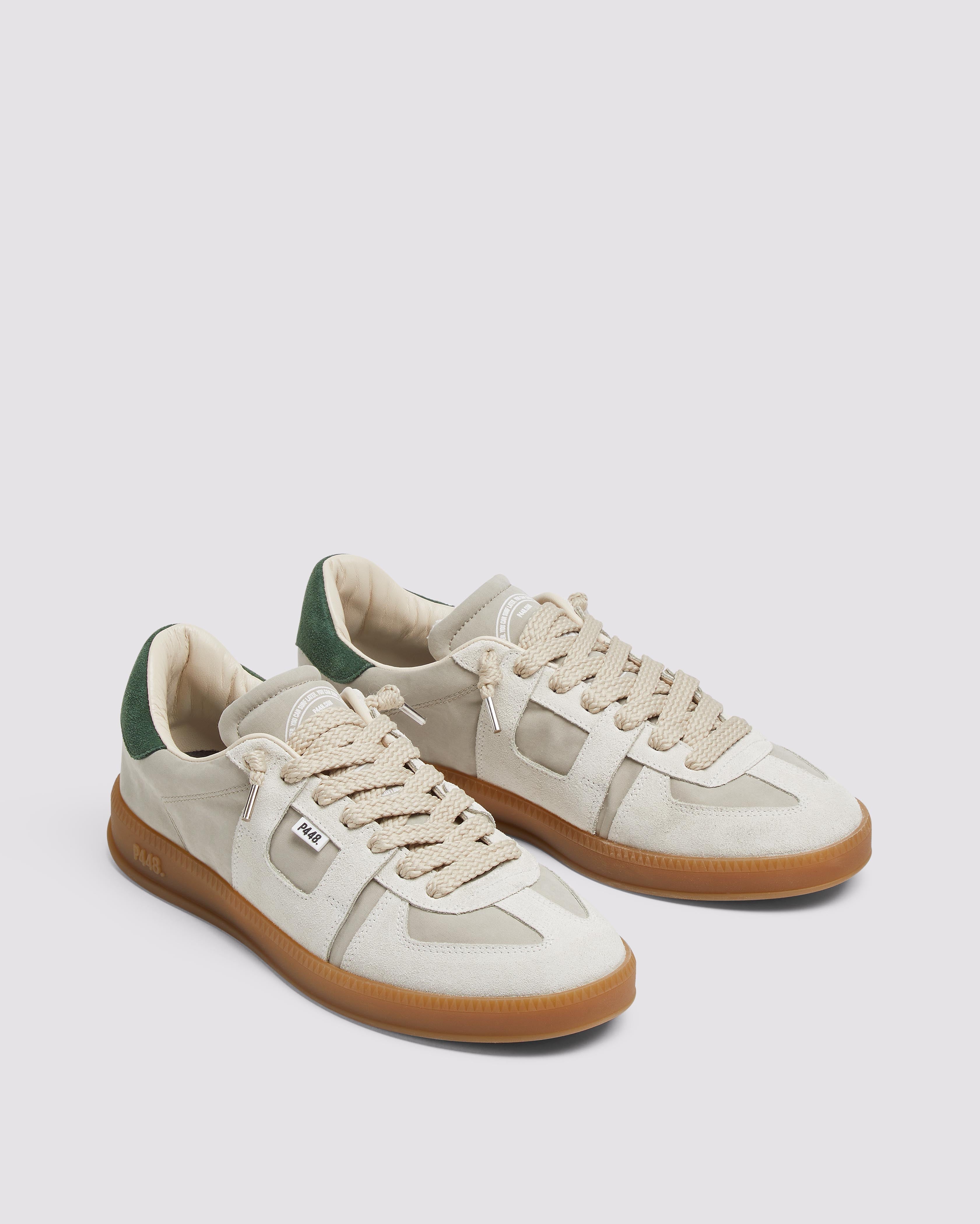 Monza Cedar - Men's Low-Top Beige Nylon Sneaker – P448