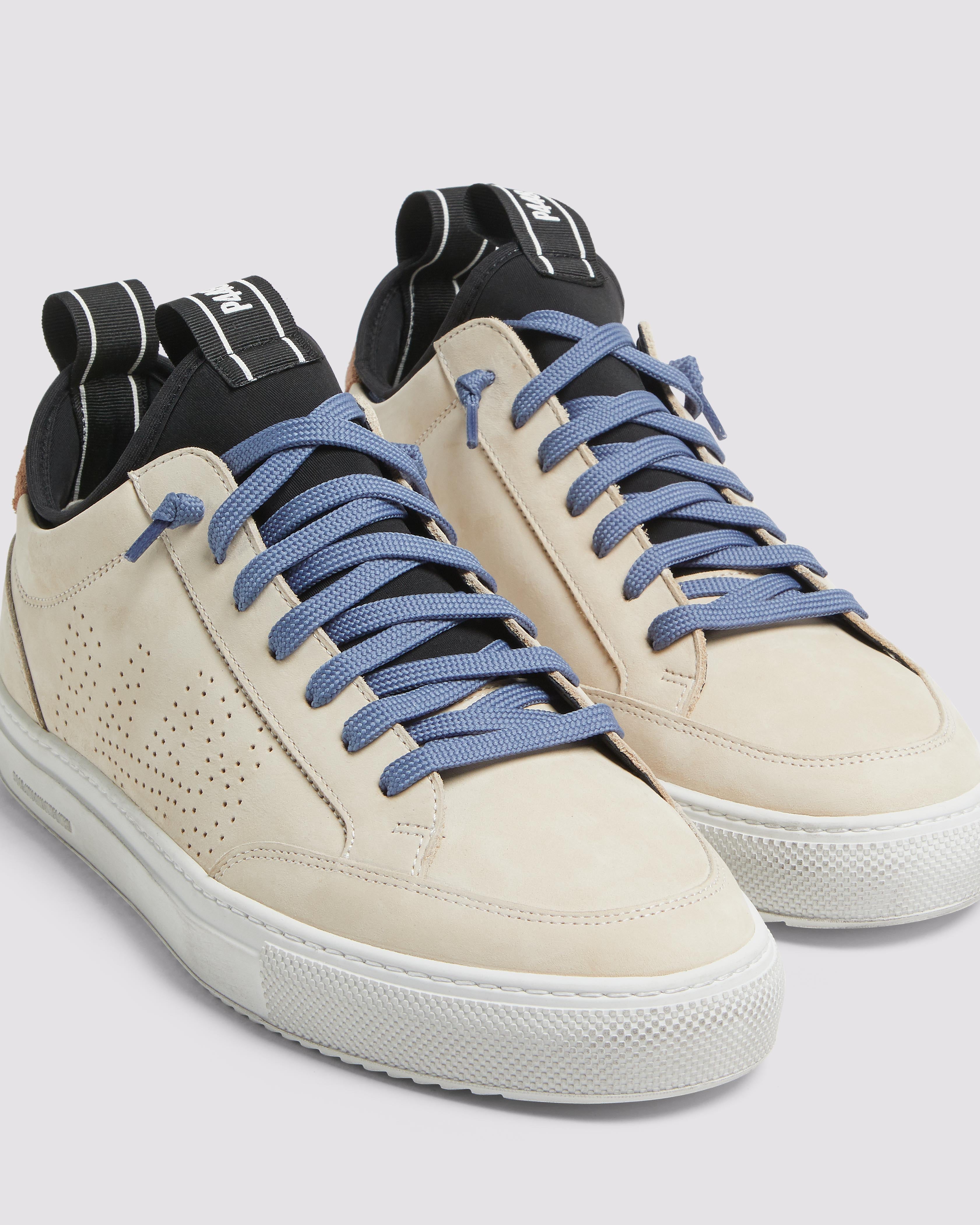 Sohosocks Toffee - Men's Low-Top Cream Nubuck Sneaker – P448