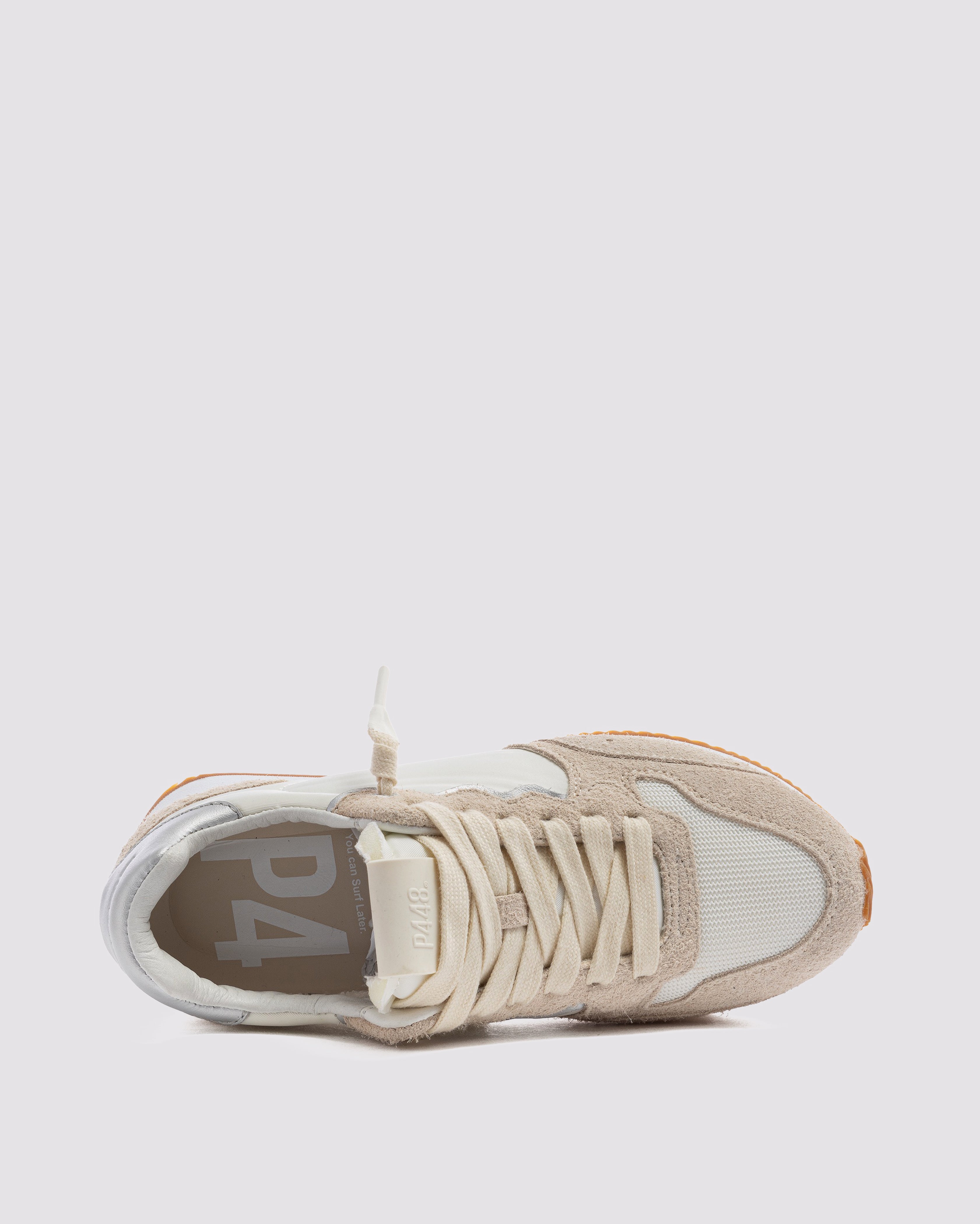 Jesse White- Women's Low-Top White Retro Runner – P448