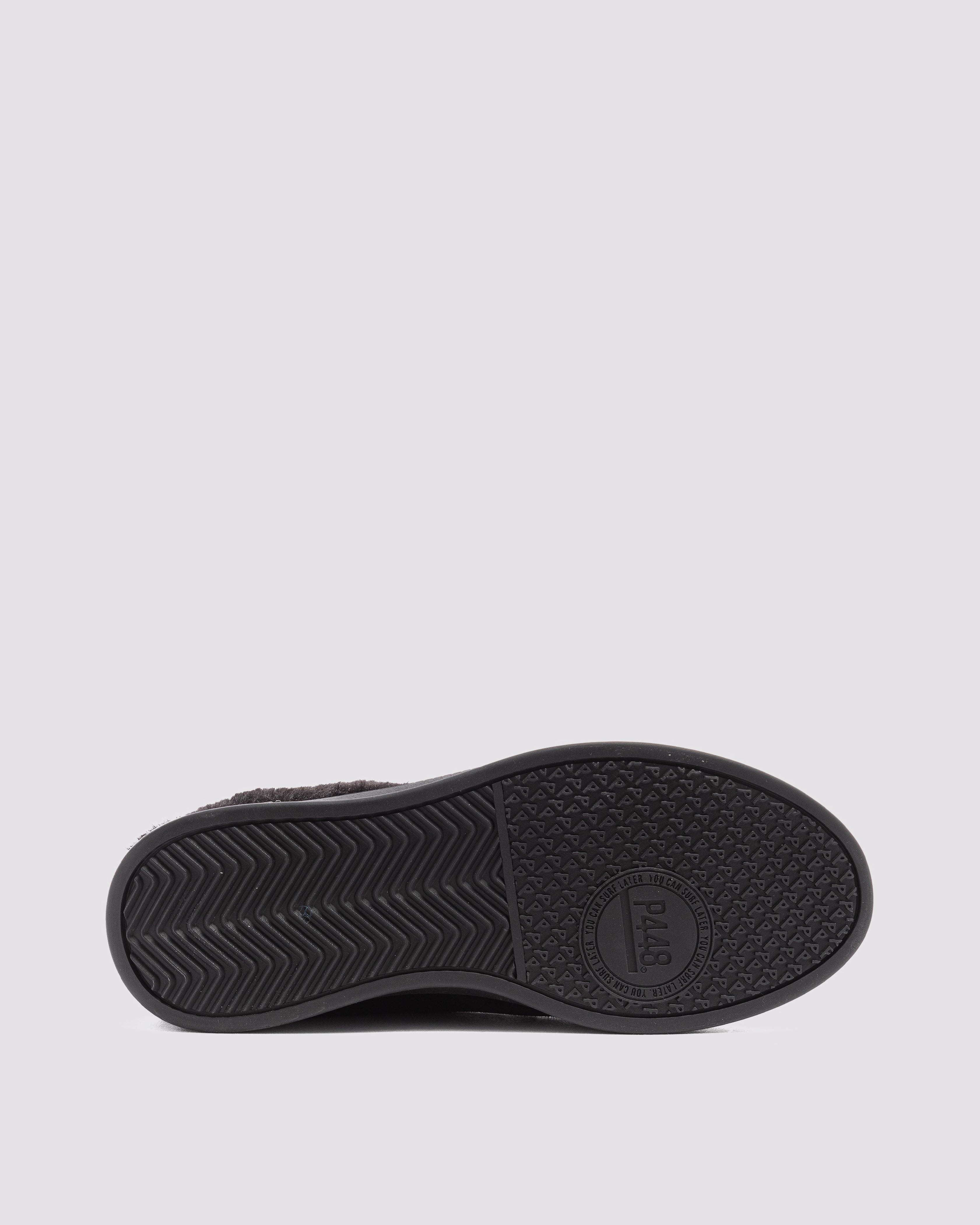 Monaco Black - Women's Low-Top Black Suede Mule Sneaker – P448