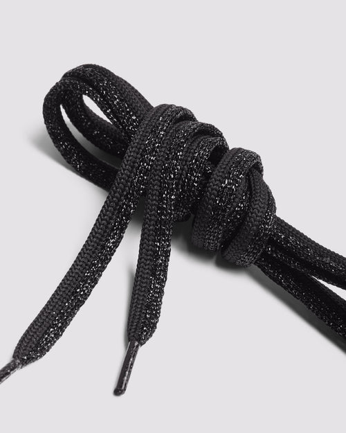 Shoelaces Black Glitter