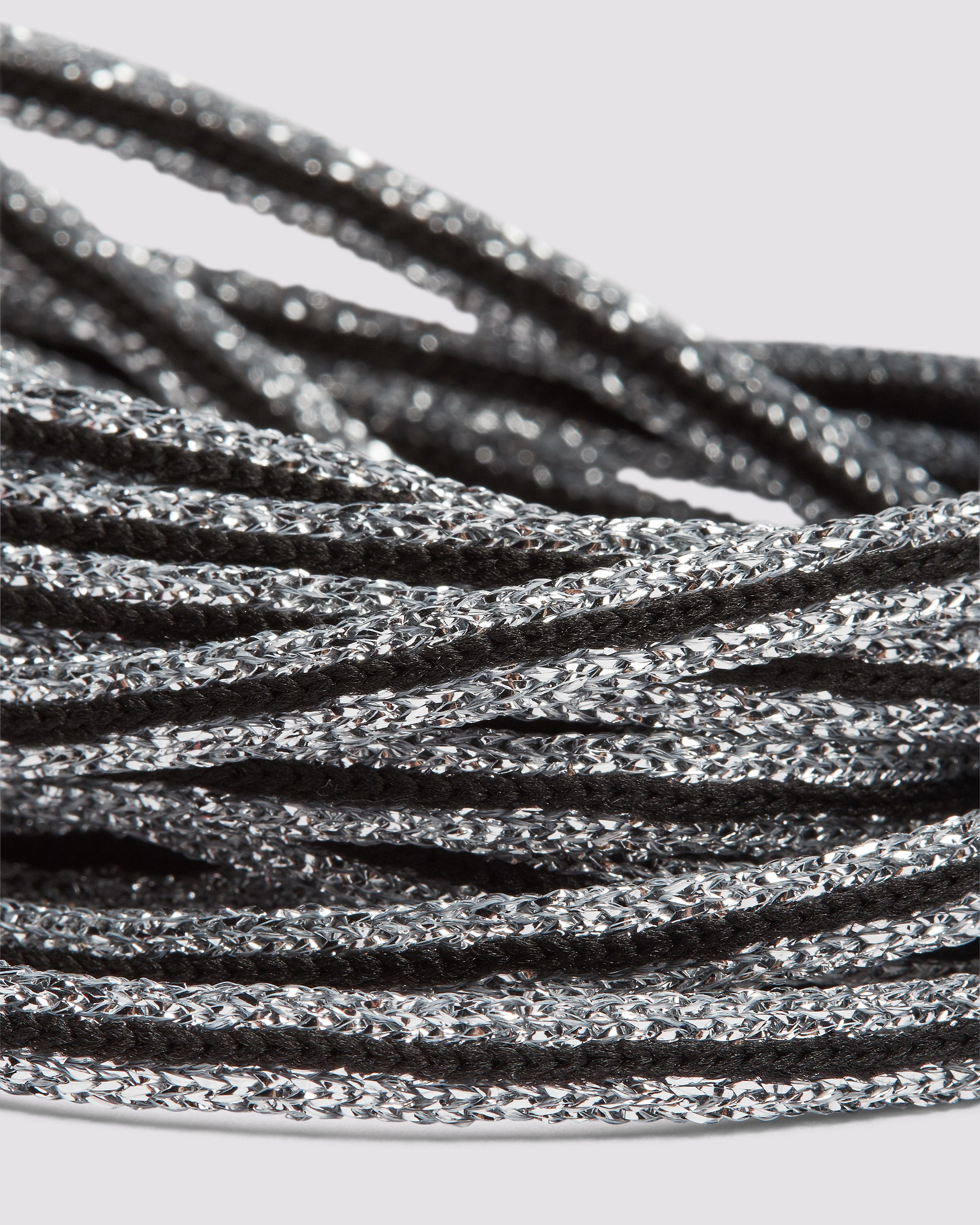 Shoelaces Black Glitter/Silver