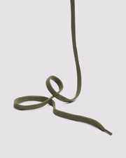 Side angle of olive green laces