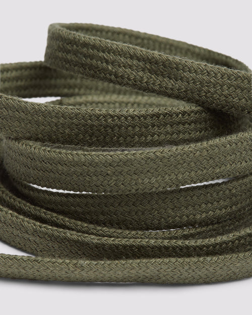green dress shoe laces Dark Green Shoelaces Flat Waxed Cotton