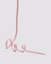 Side angle of pale pink laces