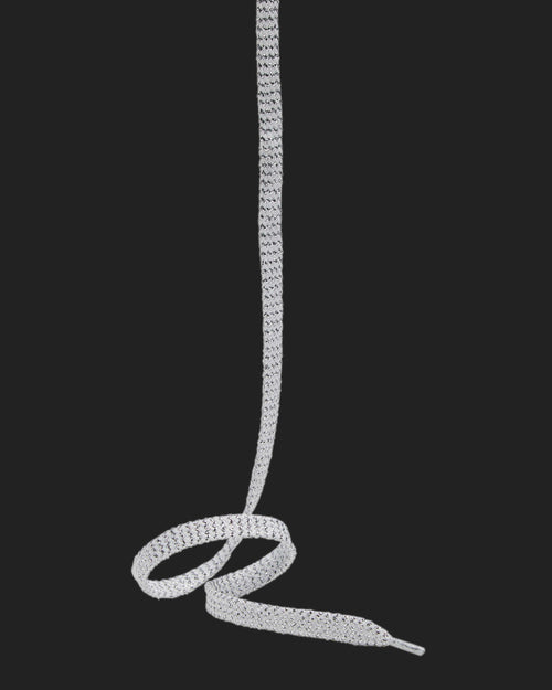 Shoelaces White Silver