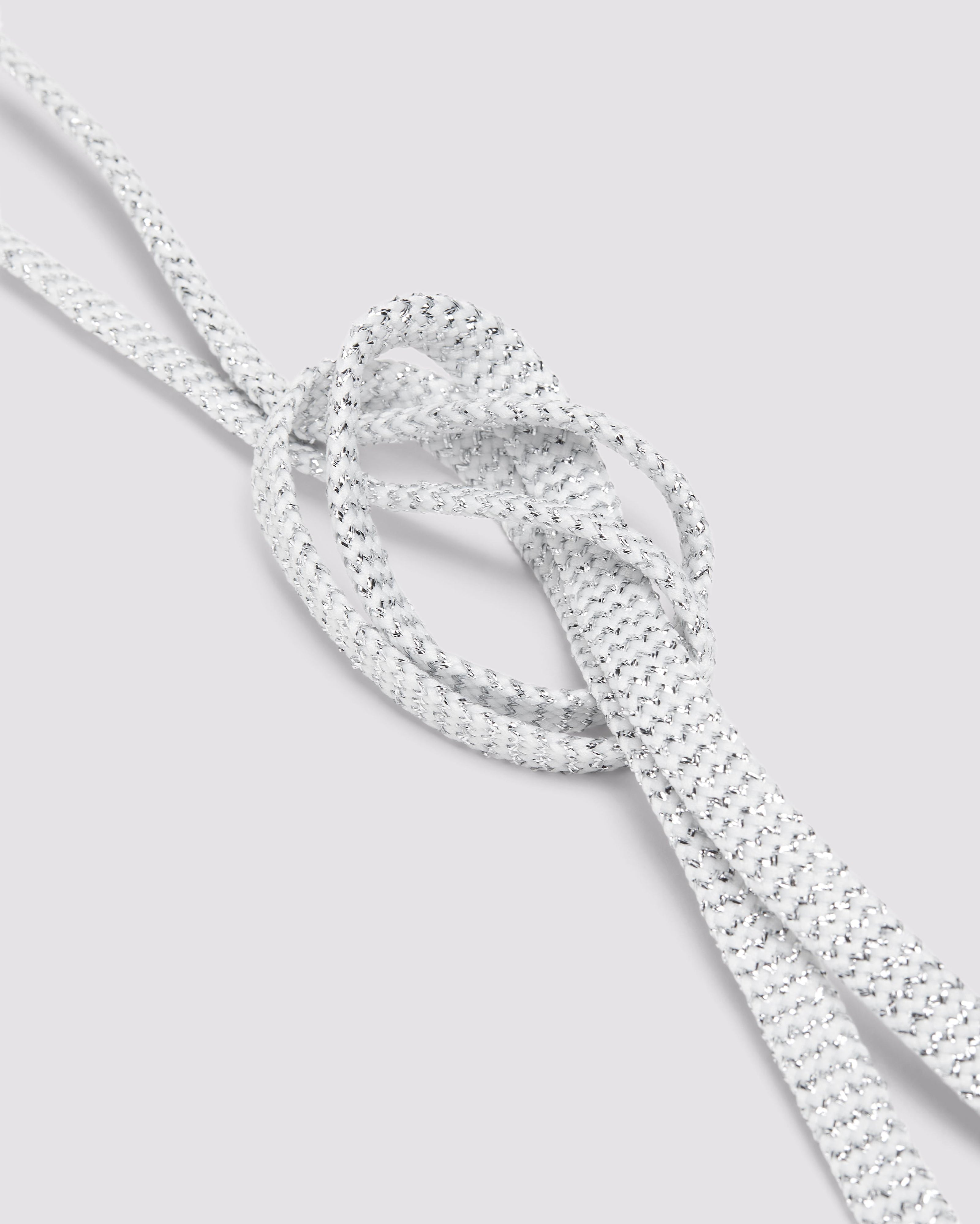 Shoelaces White Silver