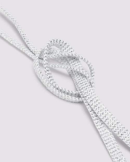 Shoelaces White Silver