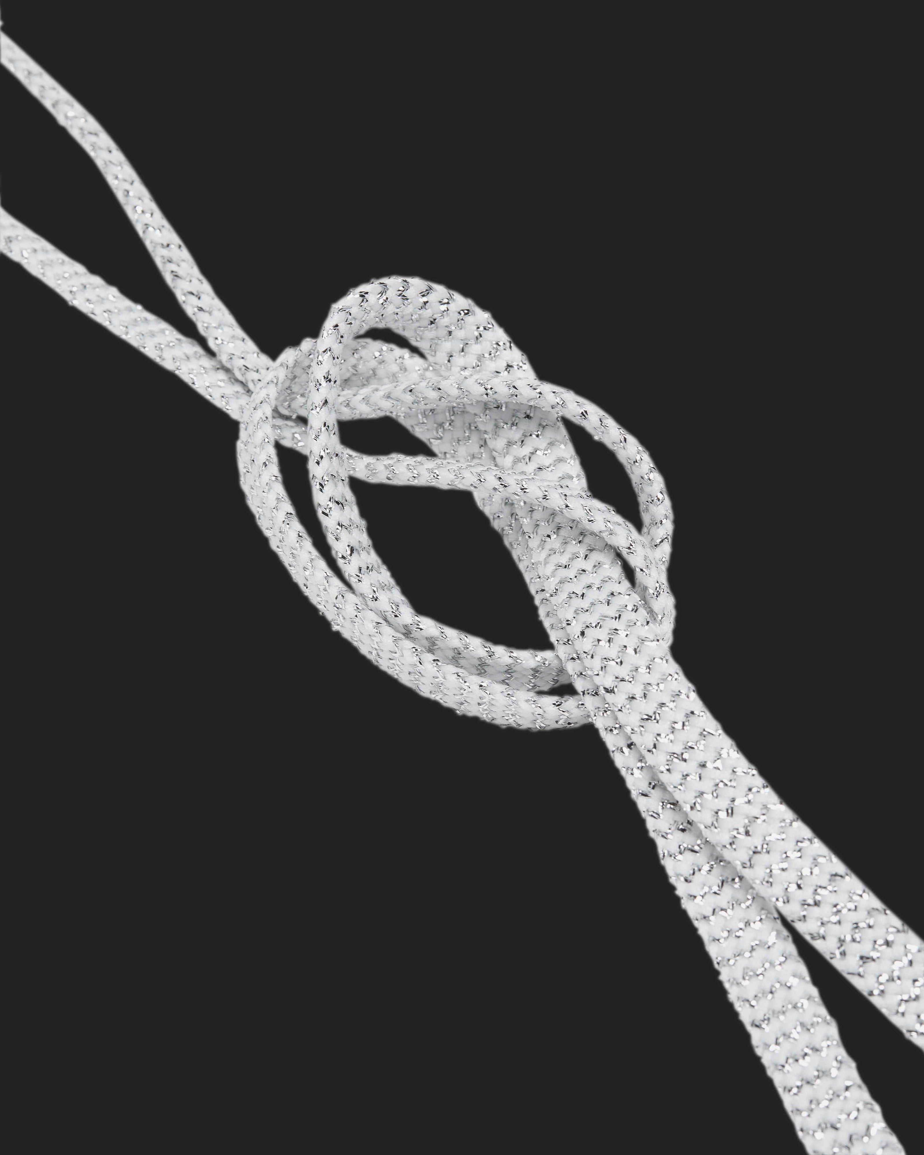 Shoelaces White Silver