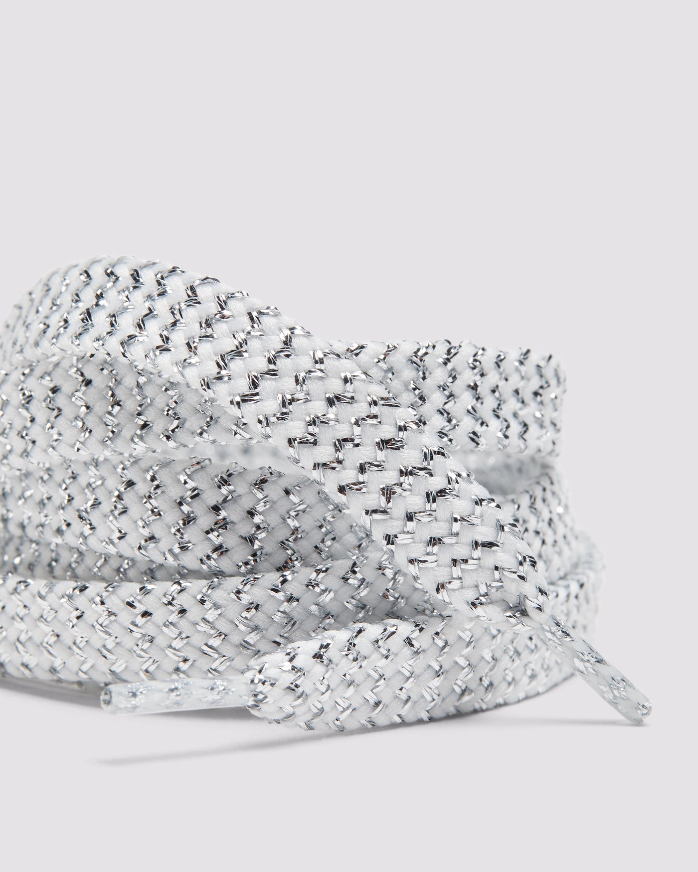Shoelaces White Silver