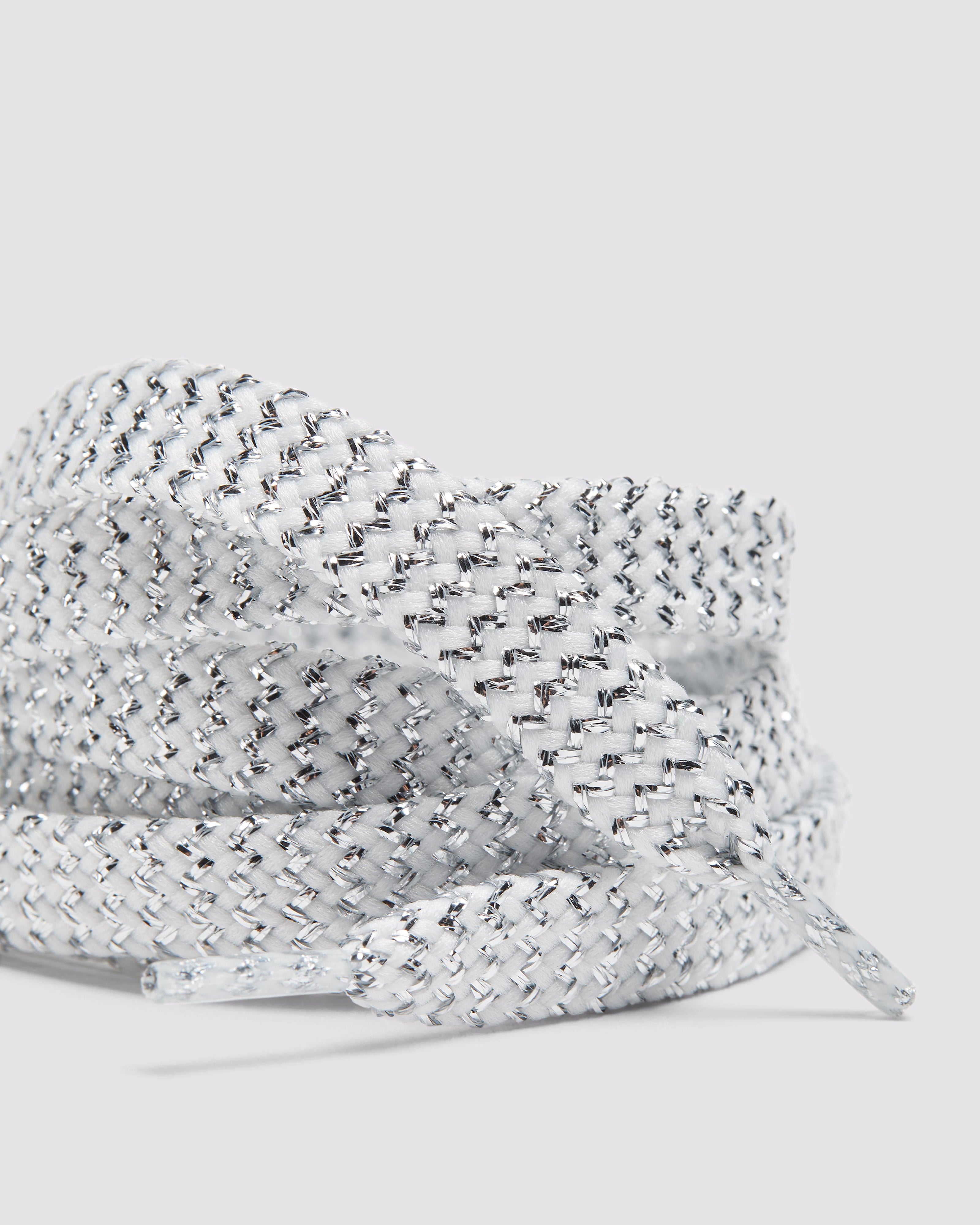 Shoelaces White Silver