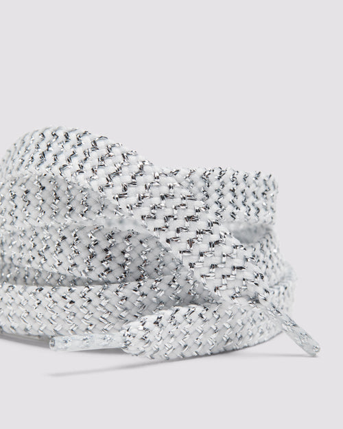 Shoelaces White Silver