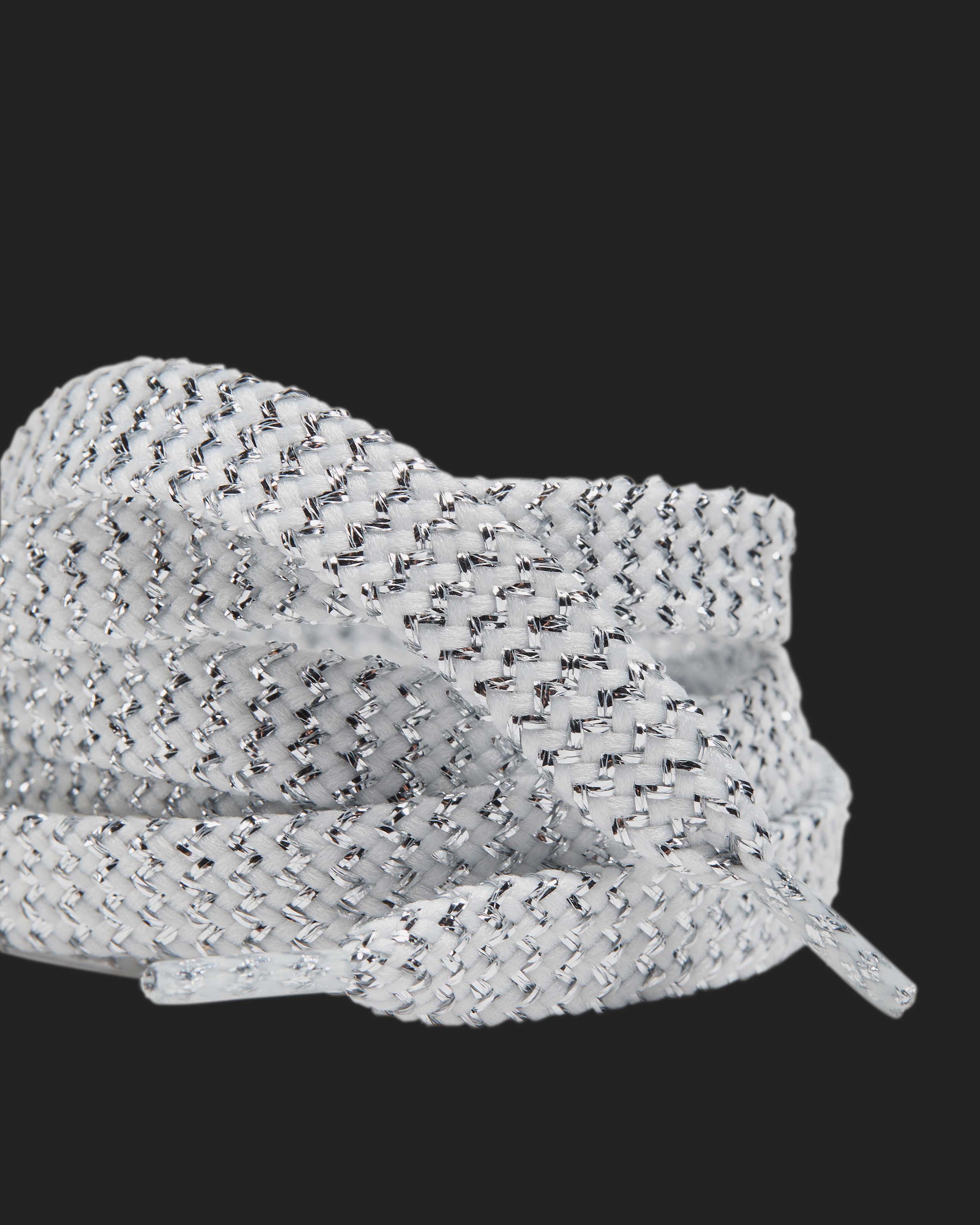 Shoelaces White Silver