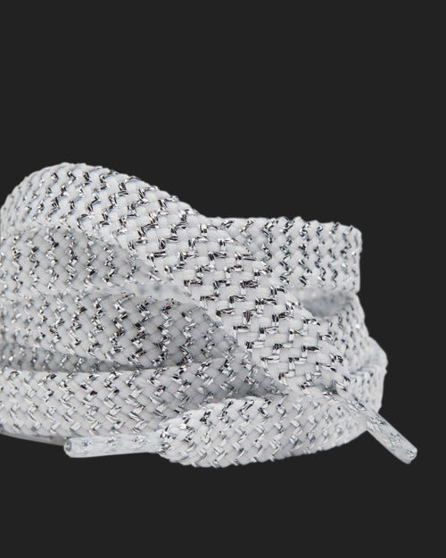 Shoelaces White Silver