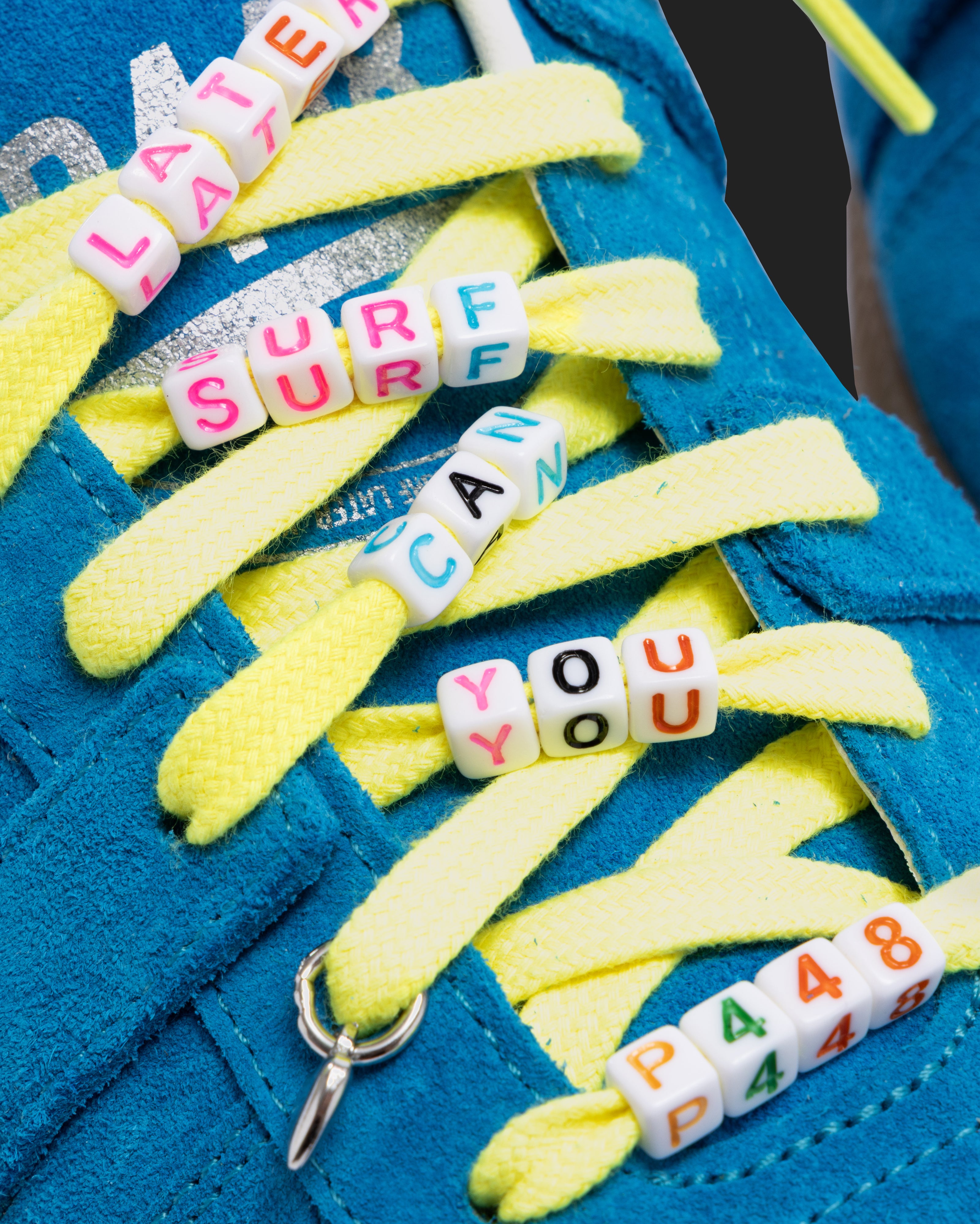 Charm Shoelaces Yellow/Purple