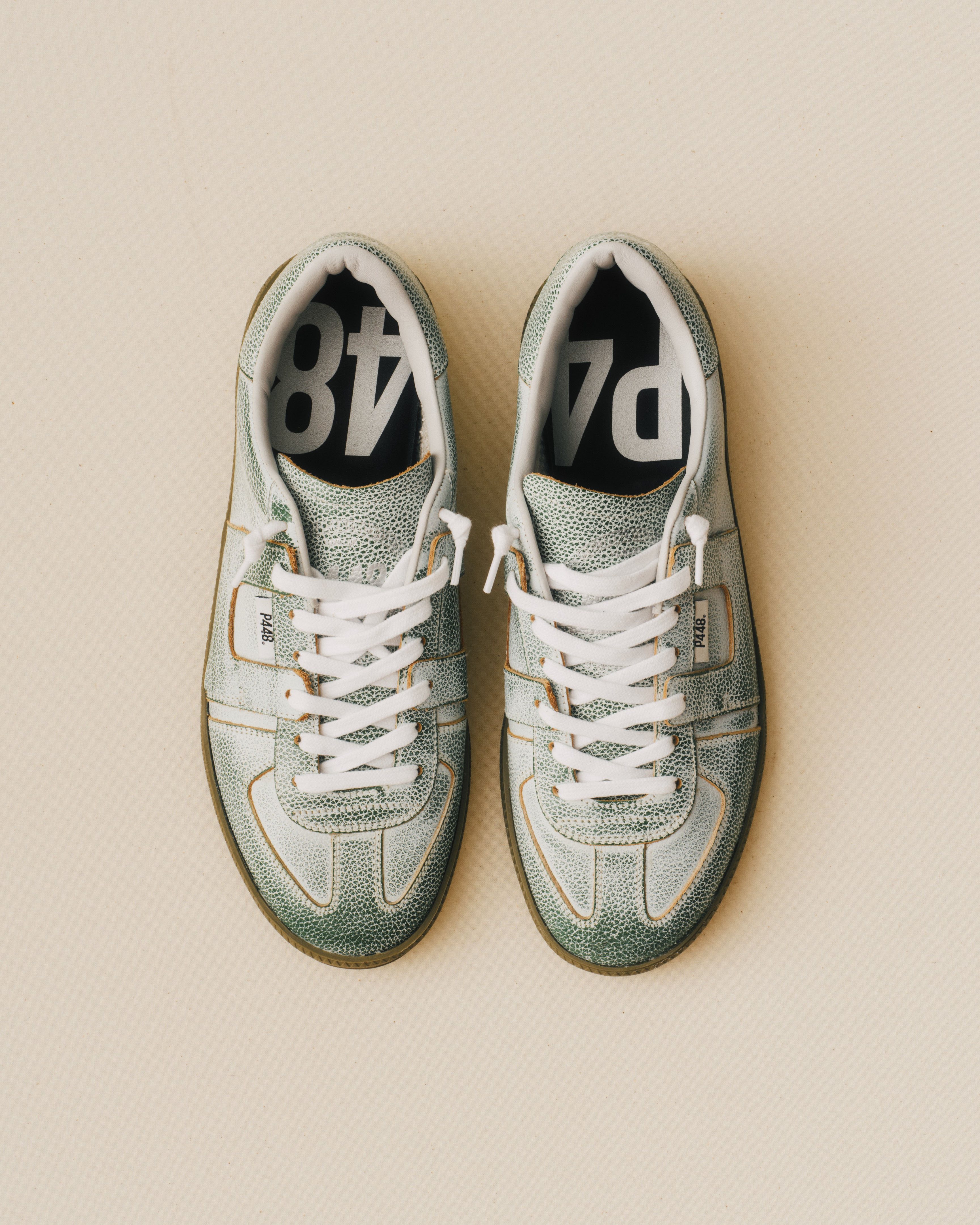 Monza Metal/White - Women's Low-Top White Leather Sneaker – P448