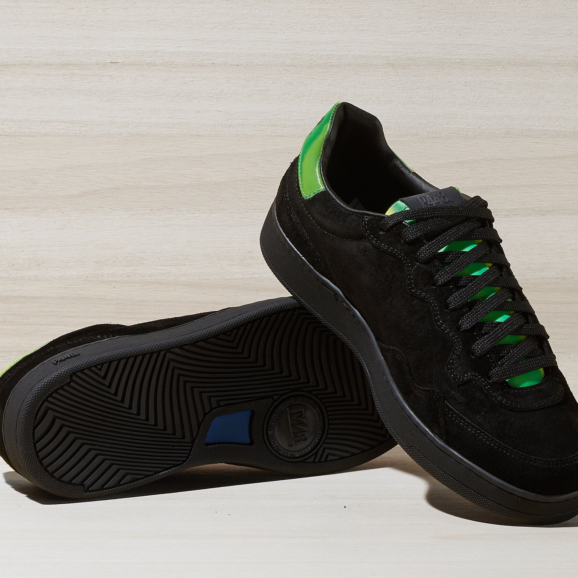 Yam Black/Neon Green Sneaker – P448