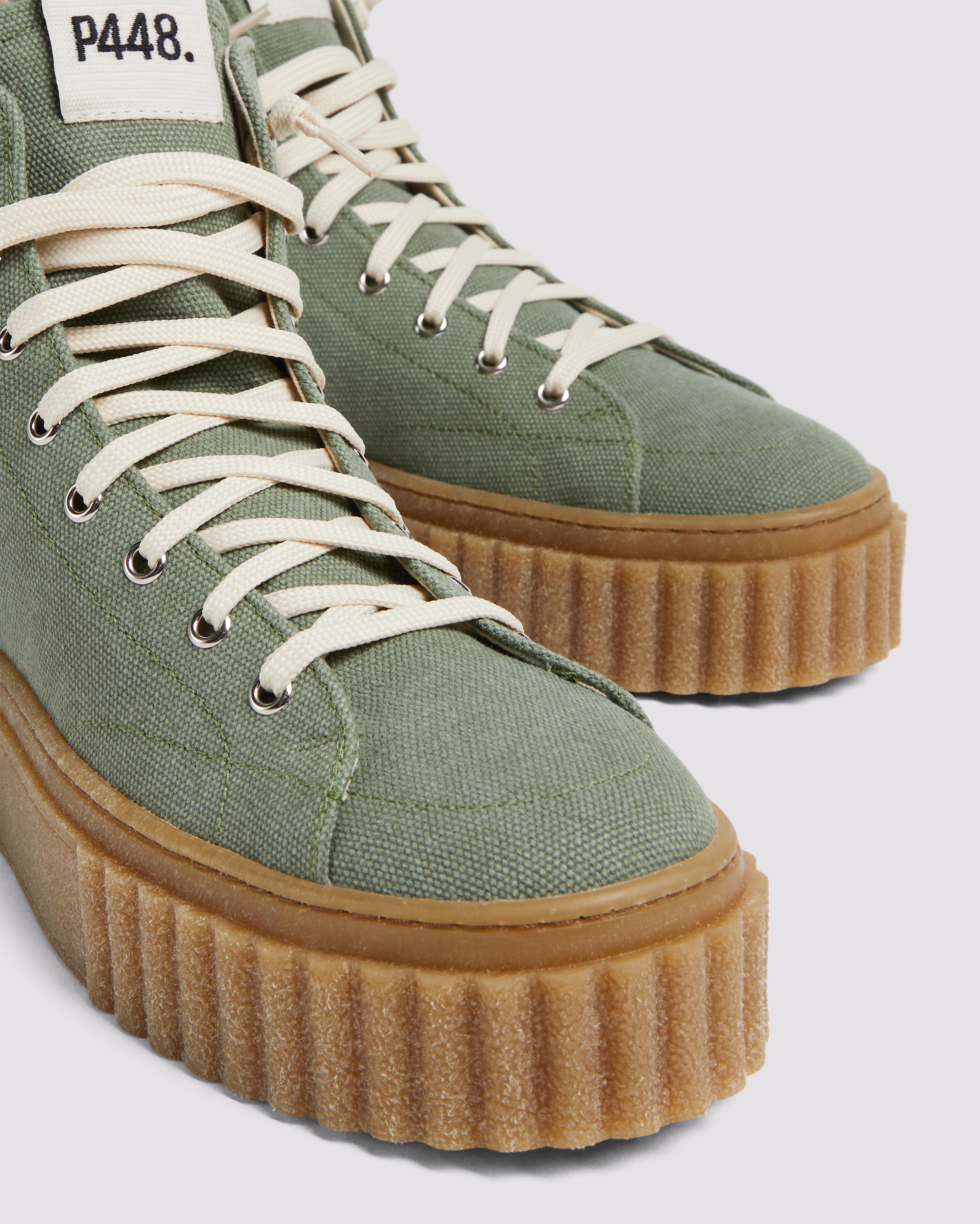CreeperHi Olive Canvas Sneaker – P448